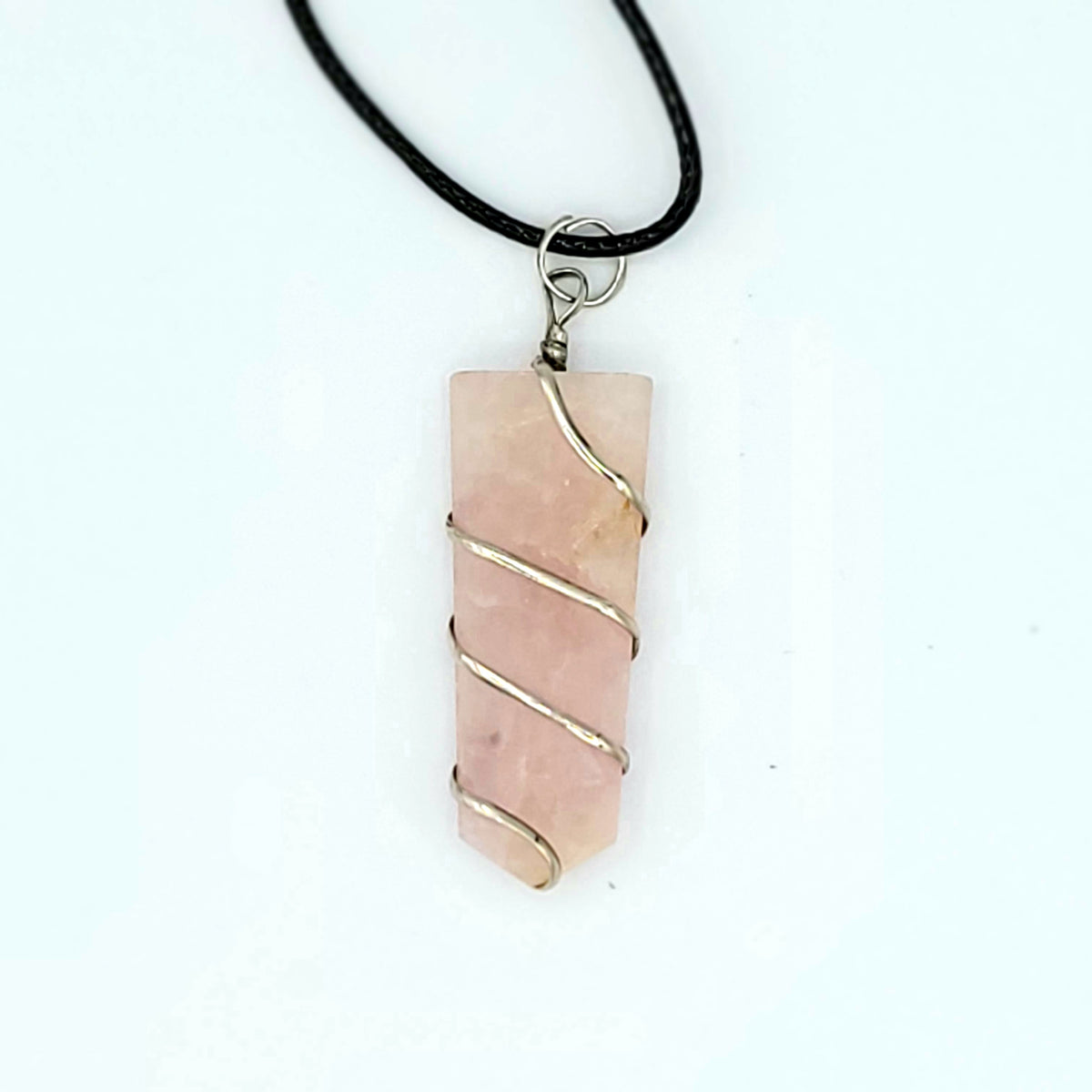 Silver Wire Wrapped Rose Quartz
