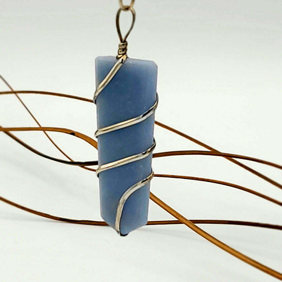 Silver Wire Wrapped Wrapped Angelite