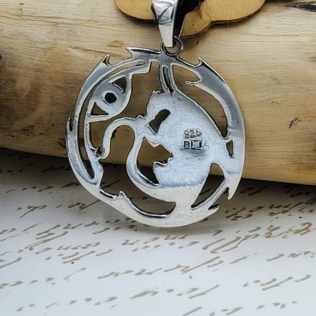 Silver Sacred Dragon with Stone