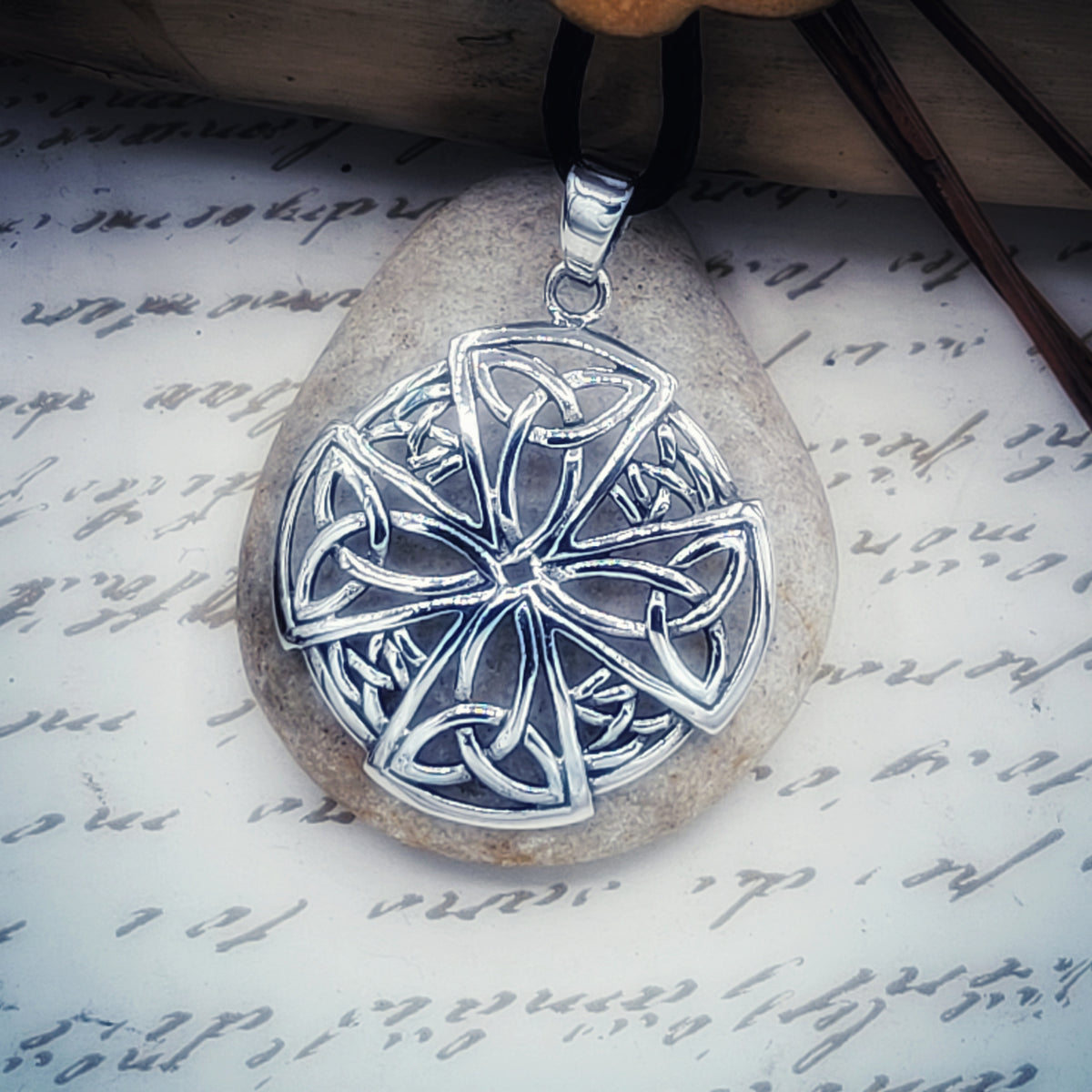 Silver Celtic Carolingian Cross