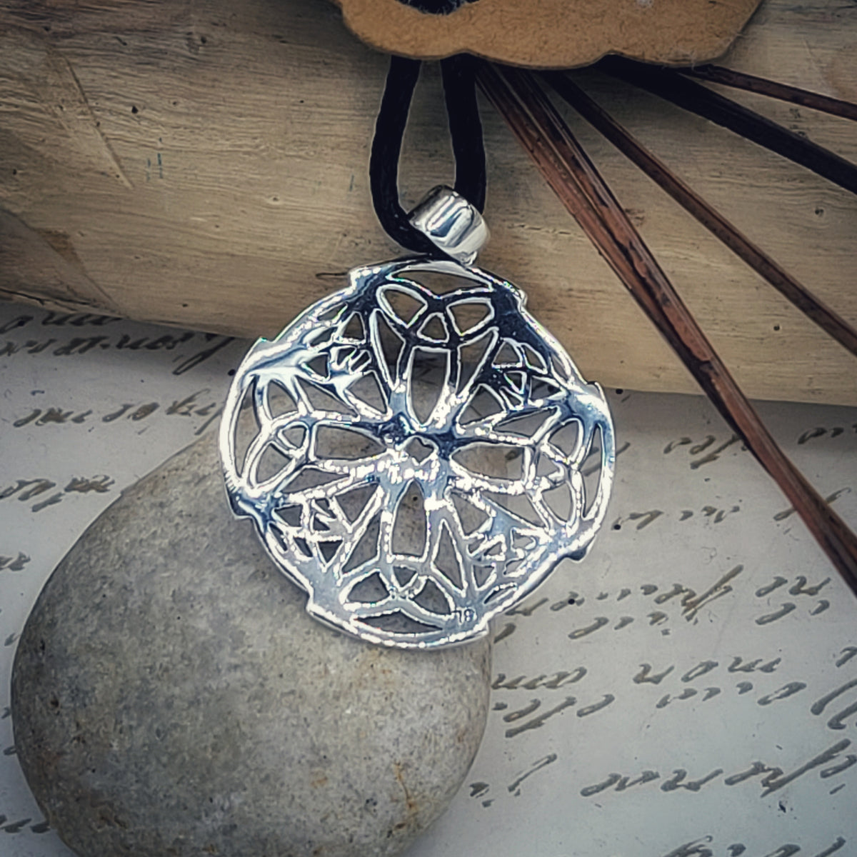 Silver Celtic Carolingian Cross