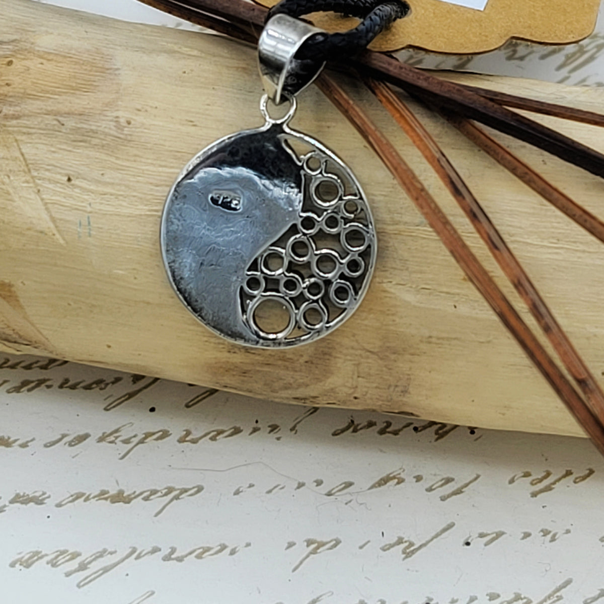 Silver Abalone Yin Yang