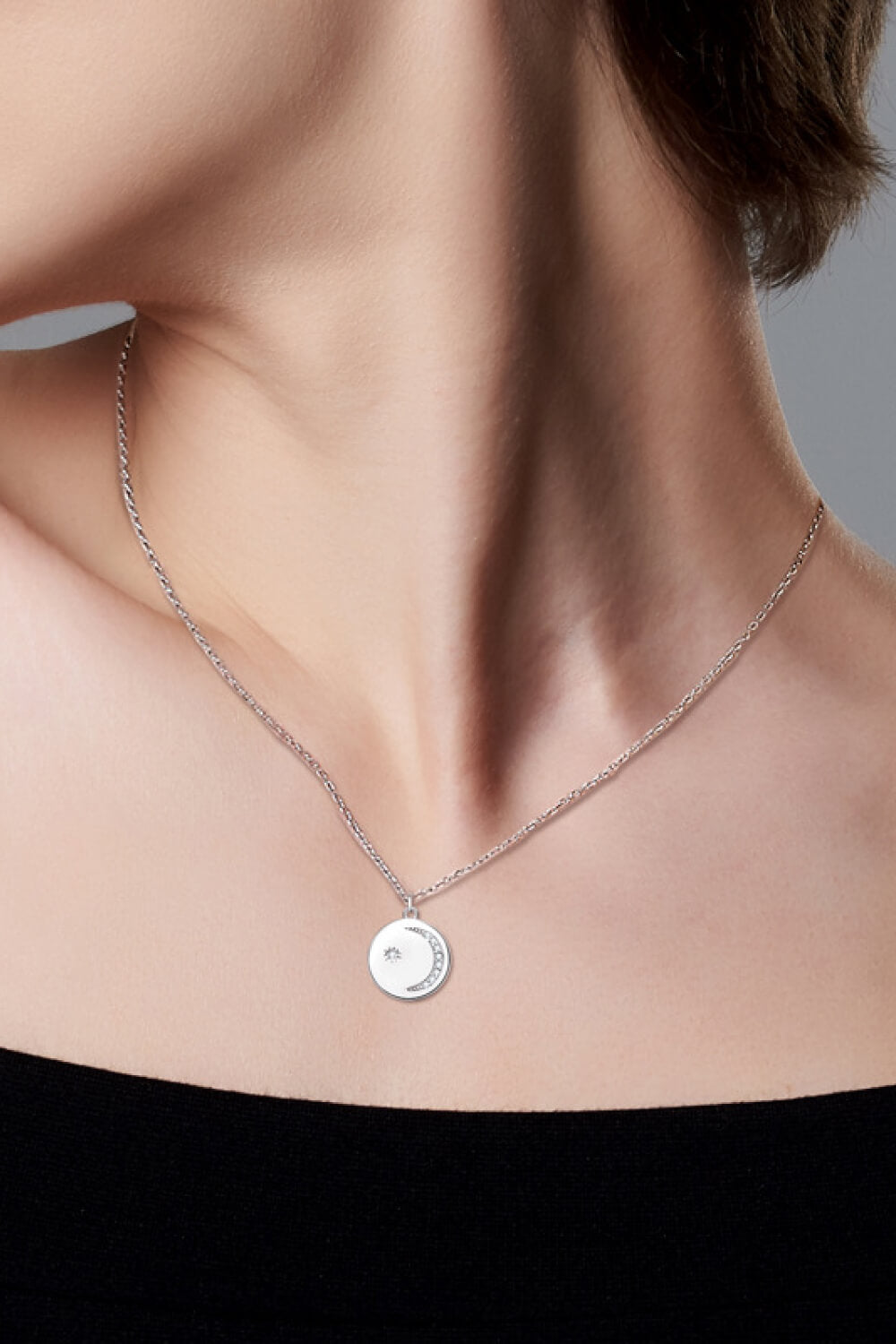 Sterling Silver Round Polished Locket Necklace