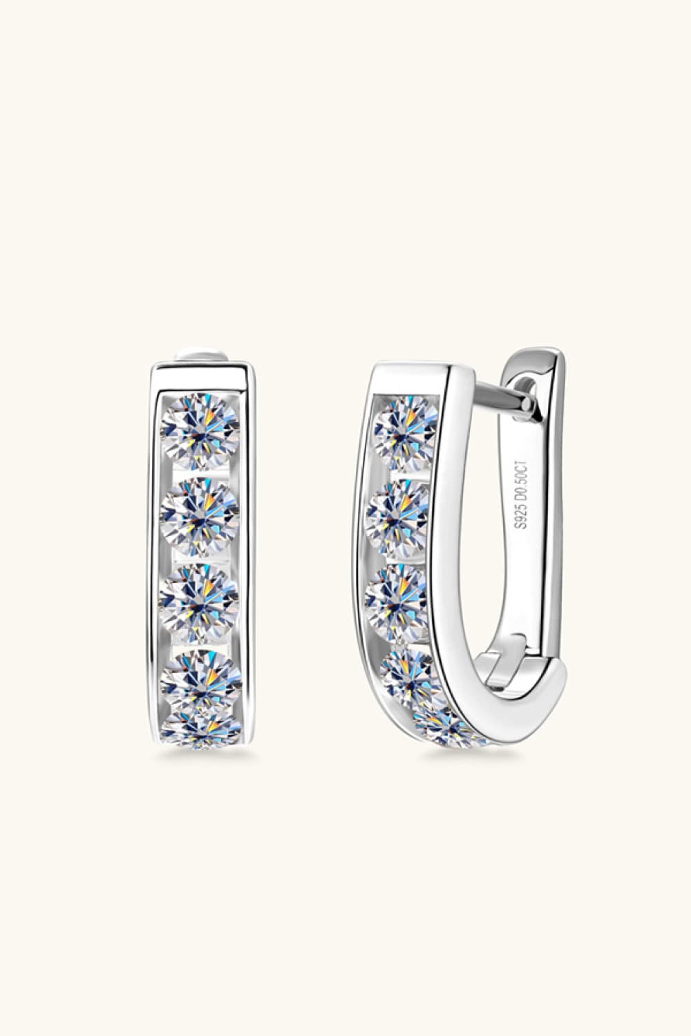 1 Carat Moissanite 925 Sterling Silver Earrings