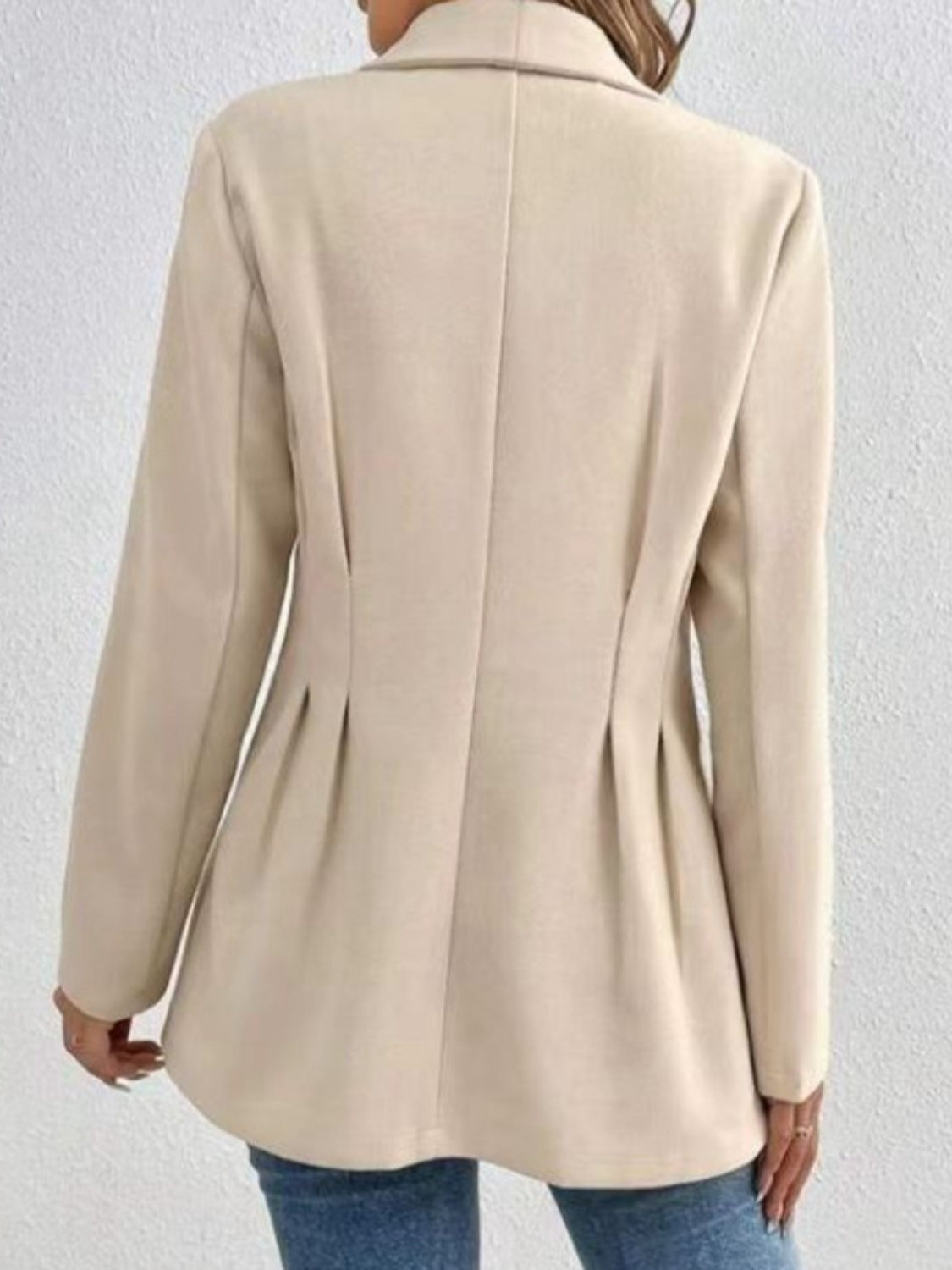 One Button Long Sleeve Blazer