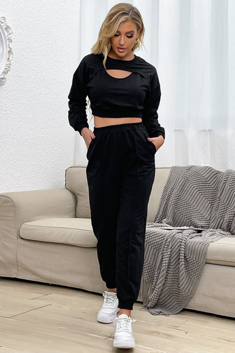 Cut Out Waist Oversized Joggers