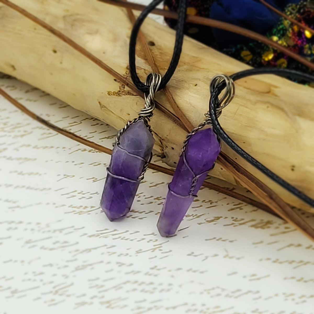 Amethyst Wire Wrapped Choker