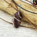 Brown Stone Wire Wrapped Pendant