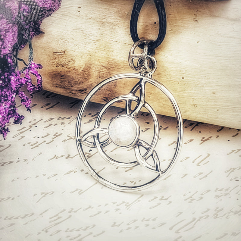 Silver Celtic Moonstone