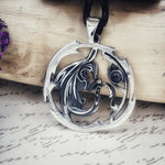 Silver Sacred Dragon with Stone