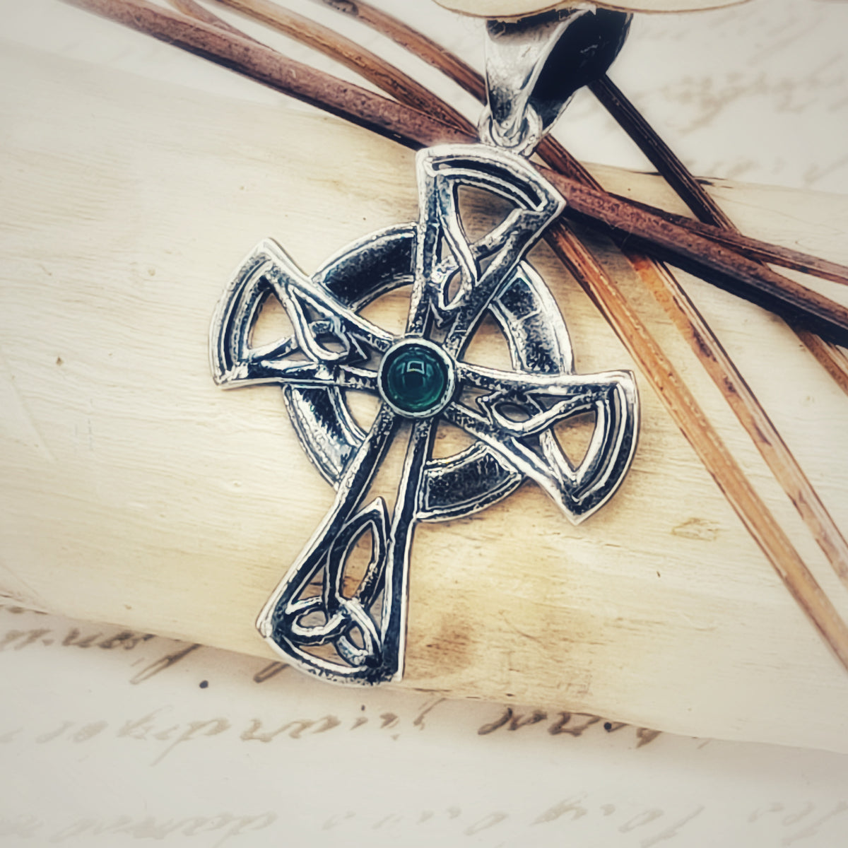 Silver Aventurine Celtic Cross