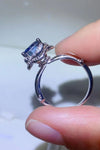 2 Carat Moissanite Contrast 925 Sterling Silver Ring