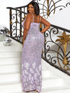 Plus Size Sequined Plunge Maxi Dress