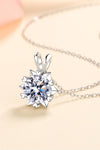 Learning To Love 925 Sterling Silver Moissanite Pendant Necklace