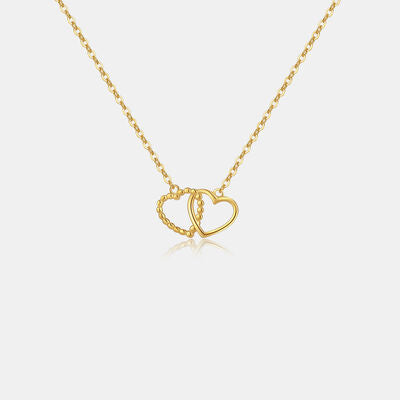 Heart Shape Spring Ring Closure Necklace