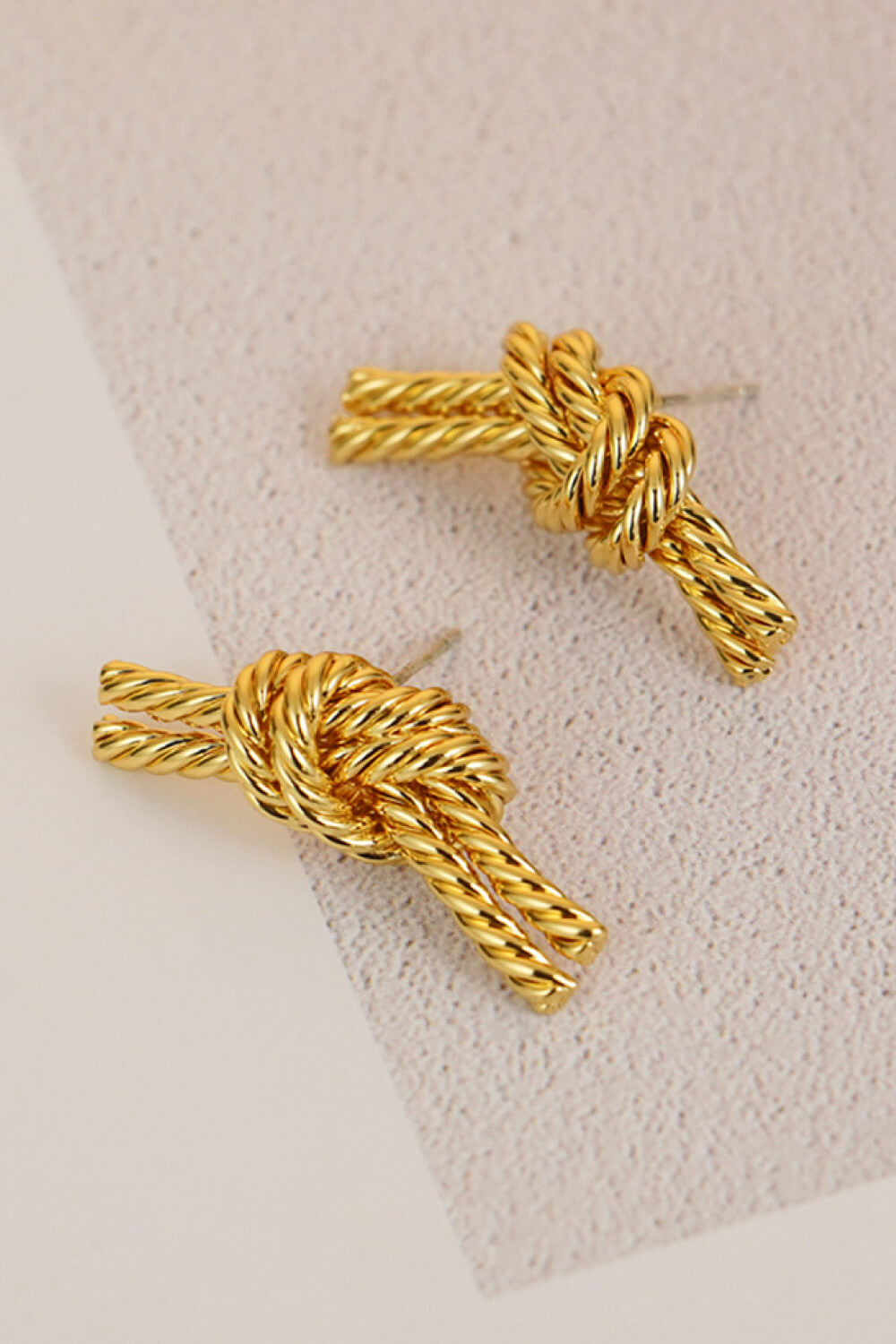18K Gold Plated Twisted Earrings