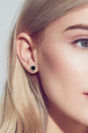 Two-Tone 4-Prong Moissanite Stud Earrings