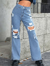Distressed Slit Jeans