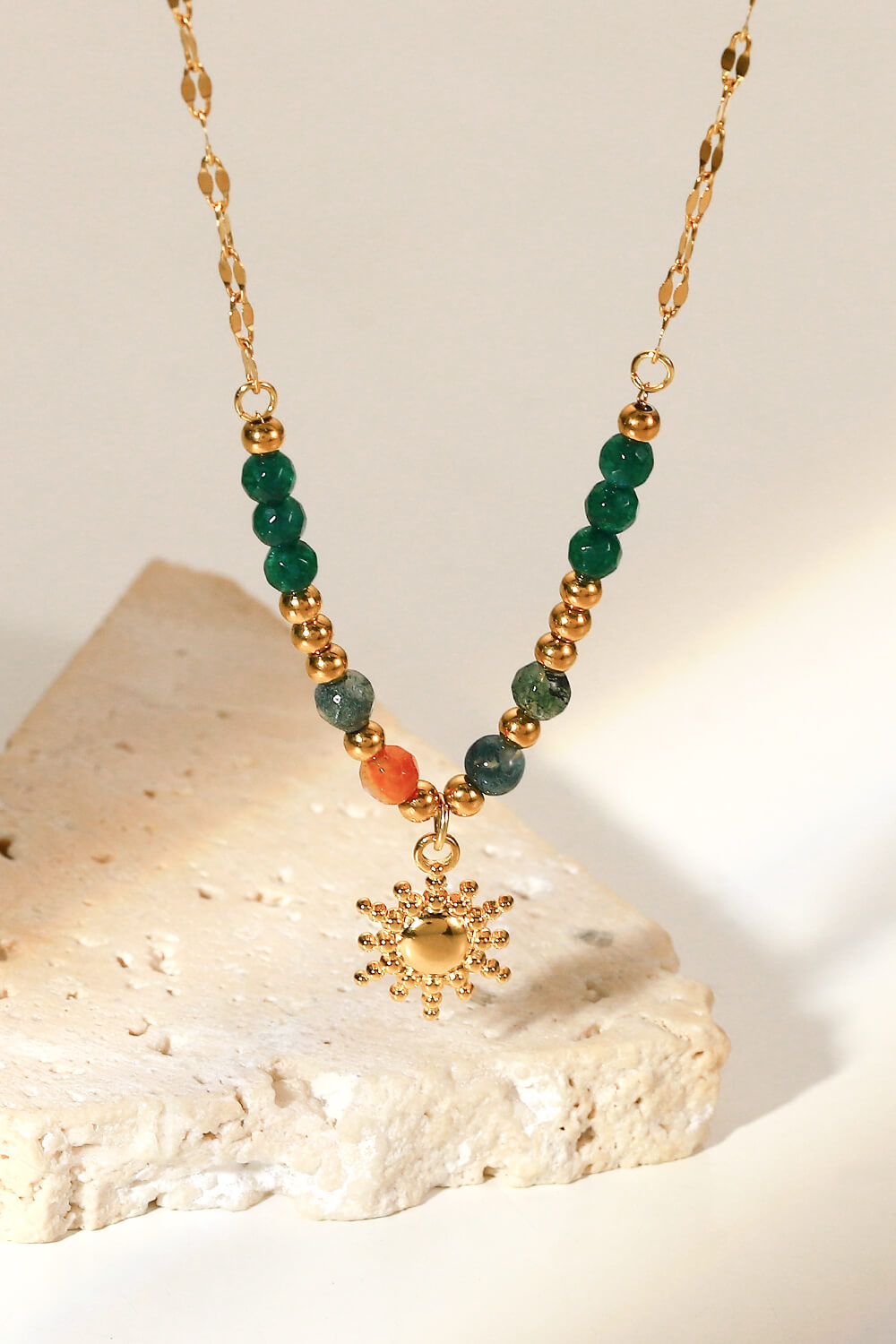 Natural Stone Necklace Set (color option) - KE100389 – Kaya Online