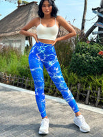 Tie-dye Slim Fit High Waistband Long Active Pants
