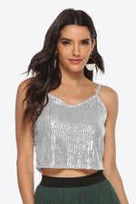 Sequin Cropped Cami