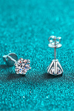 2 Carat Inlaid Moissanite Stud Earrings