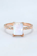 Square Moonstone Ring
